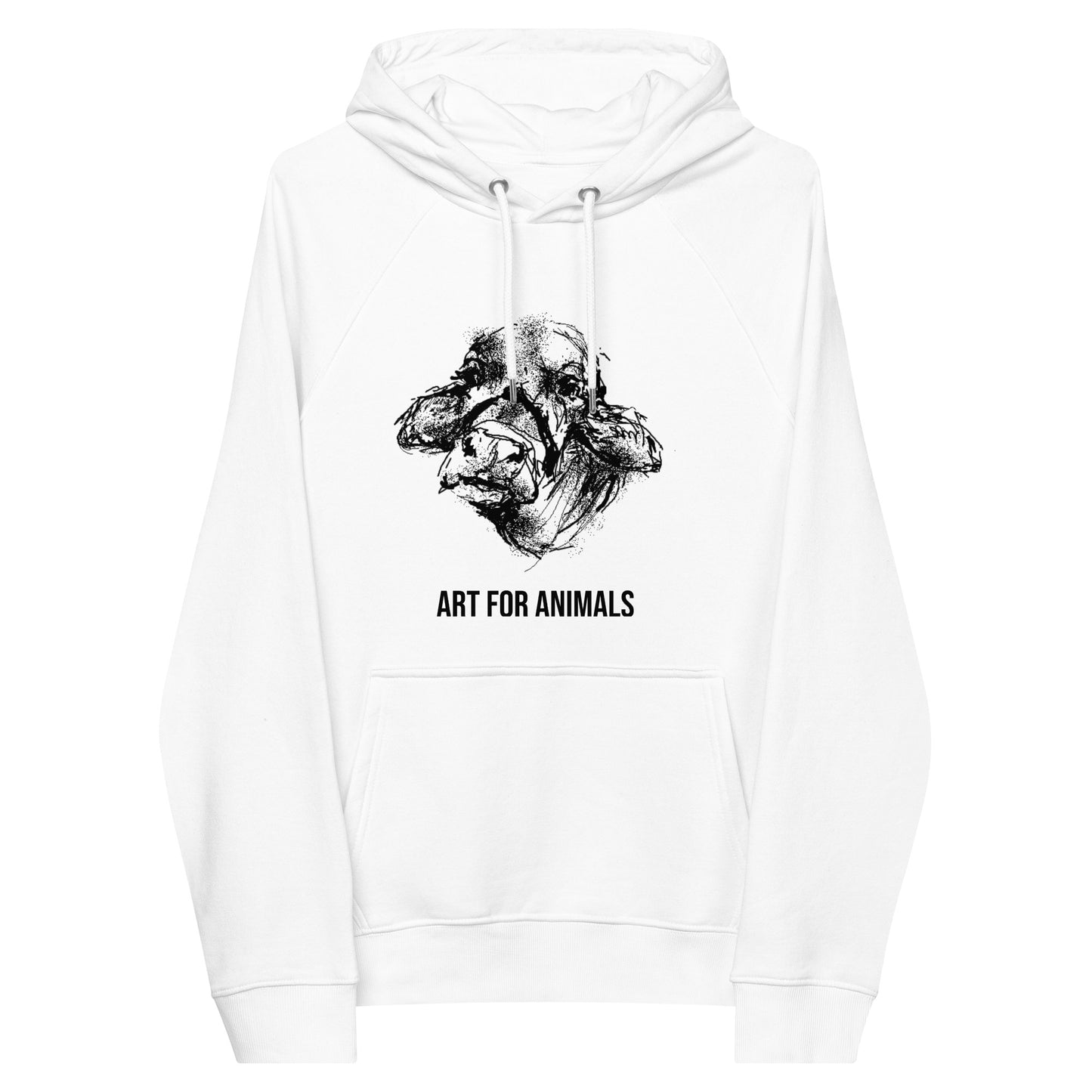 Unisex eco hoodie, Nemo the Cow (with wording)