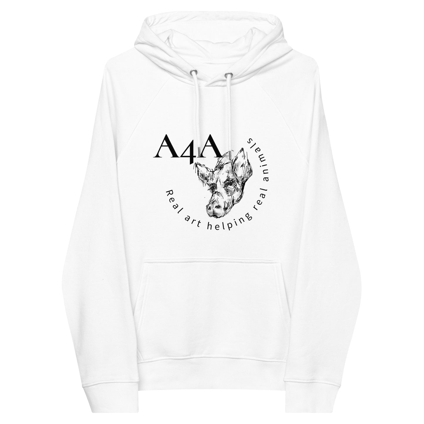 Unisex eco raglan hoodie, Logo