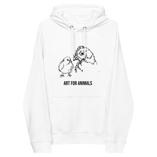Unisex eco hoodie, chicks (with wording)