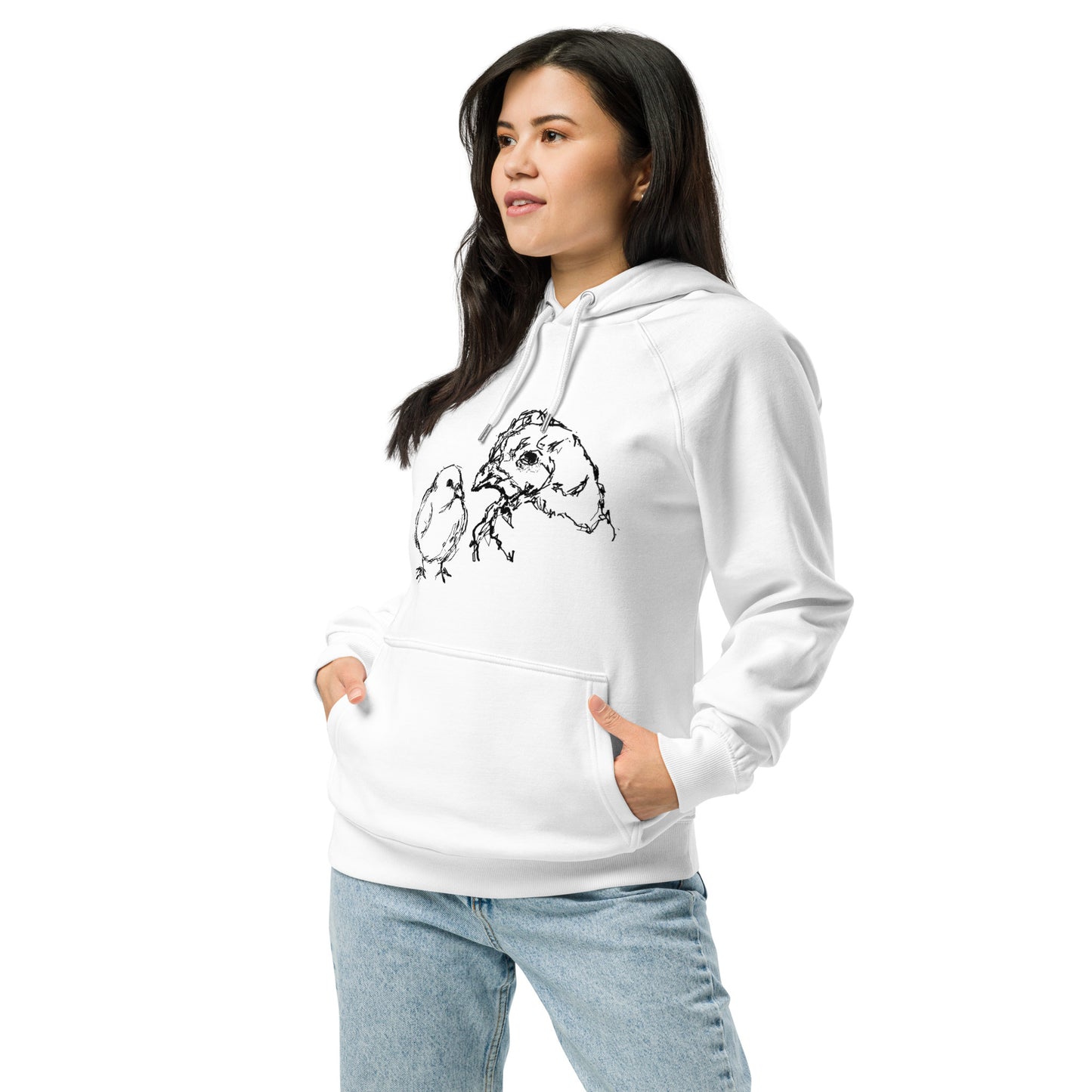 Unisex eco hoodie, chicks