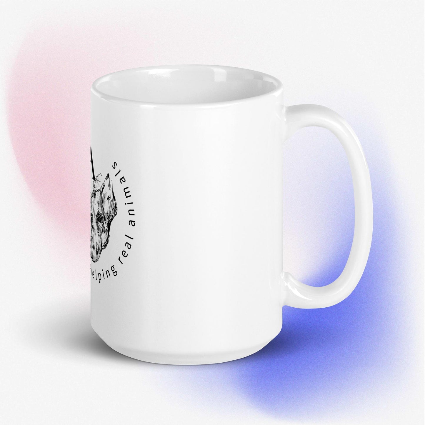 White glossy mug