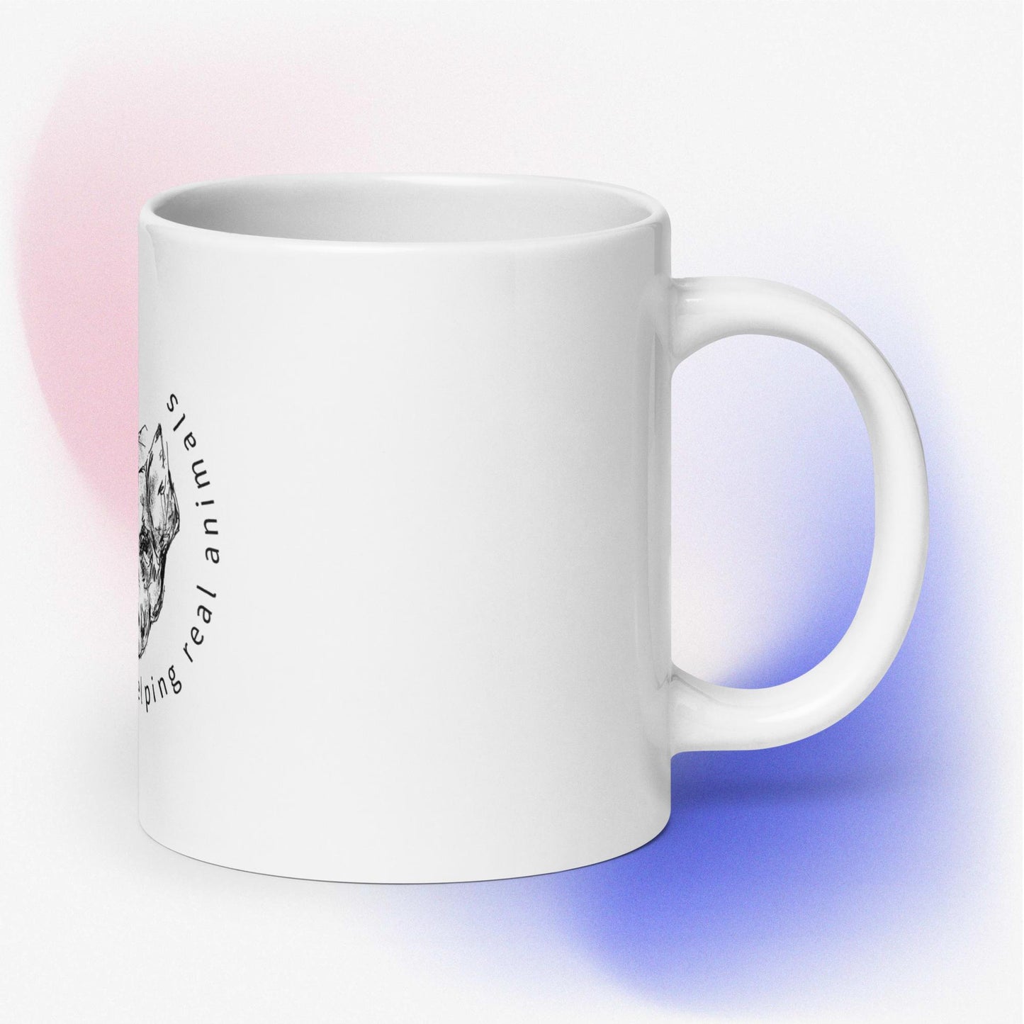 White glossy mug