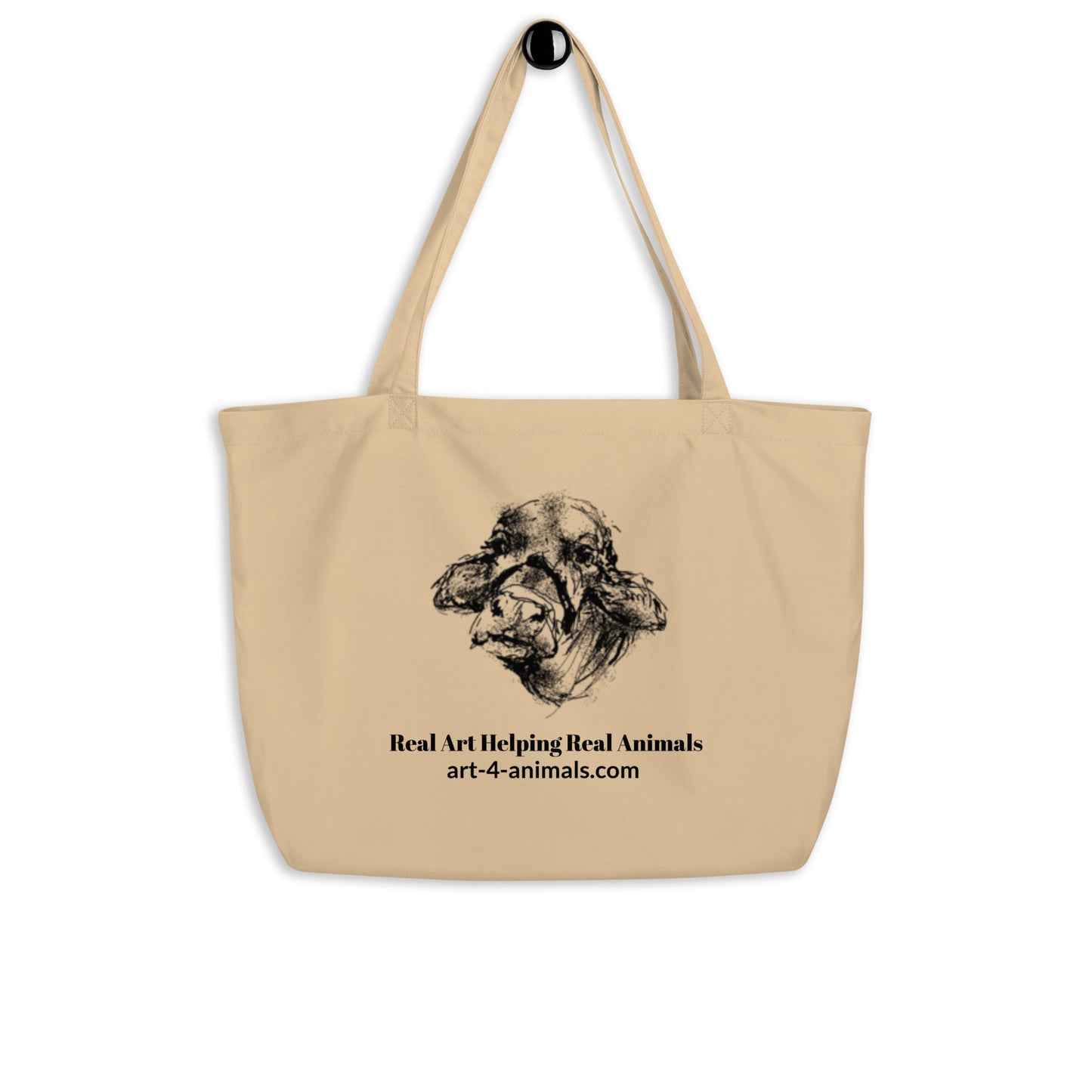 Large organic tote bag, Nemo the Cow